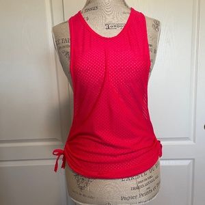 Women's Hot Pink Mesh Workout Top Small